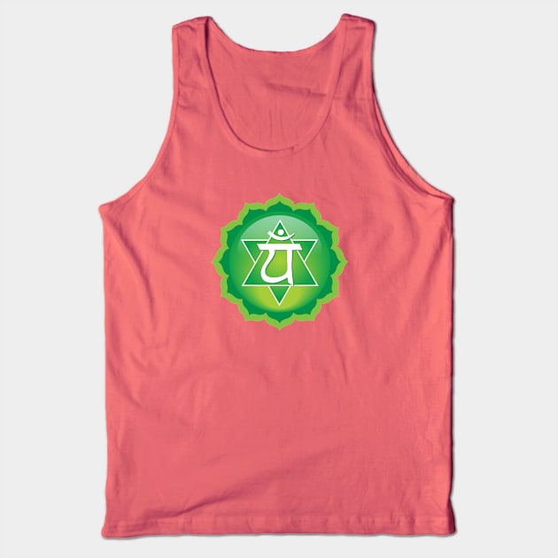 Heart: Anahata Chakra Symbol Tank Top by Serena King